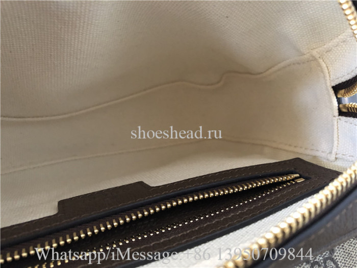 Original Gucci Ophidia Mini Beige And Ebony GG Supreme Shoulder Bag