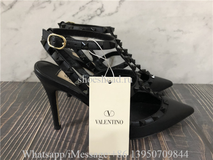 Valentino Rockstud Ankle Strap Pump With Tonal Studs 100mm