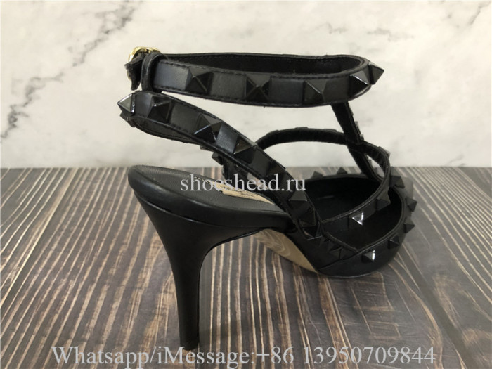 Valentino Rockstud Ankle Strap Pump With Tonal Studs 100mm