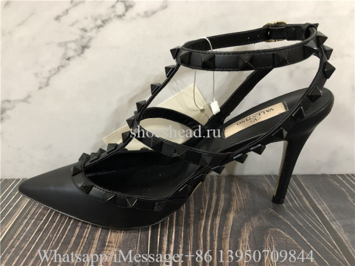 Valentino Rockstud Ankle Strap Pump With Tonal Studs 100mm