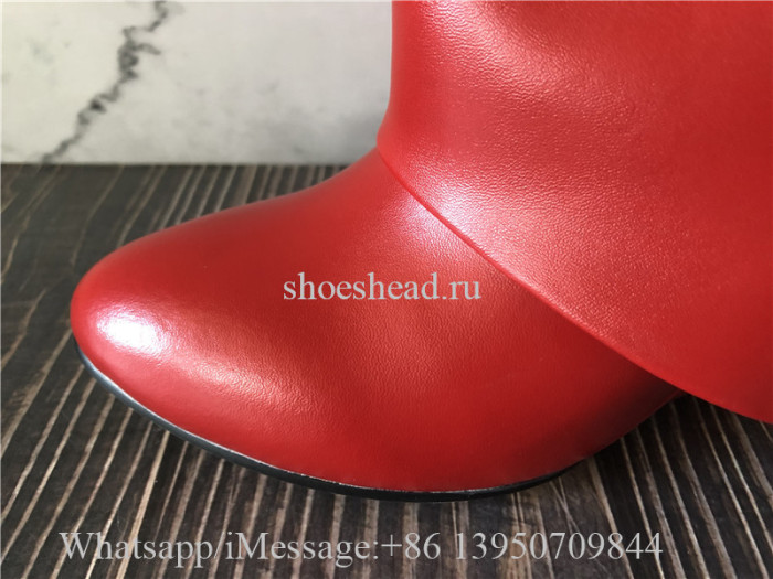 Givenchy Shark Lock Pant Boot Leather Red