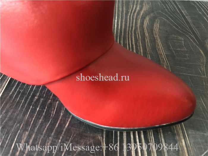 Givenchy Shark Lock Pant Boot Leather Red