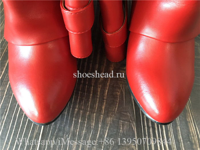 Givenchy Shark Lock Pant Boot Leather Red