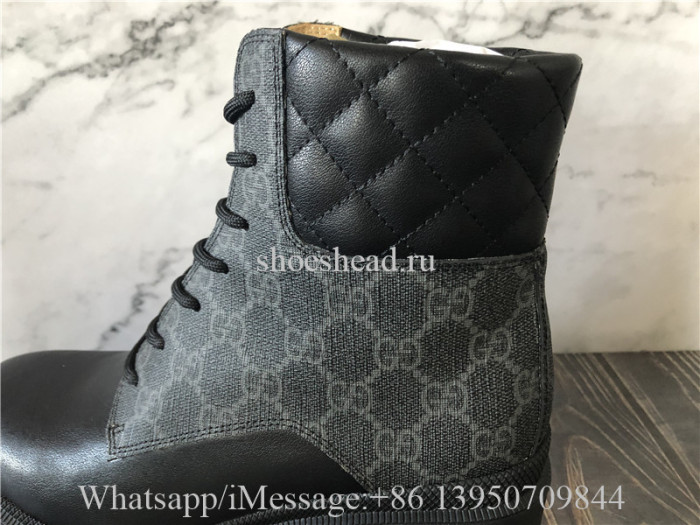 Gucci Black Supreme Canvas GG Ankle Boot
