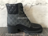 Gucci Black Supreme Canvas GG Ankle Boot