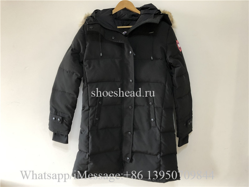 Women Version Canada Goose Long Down Jacket Black