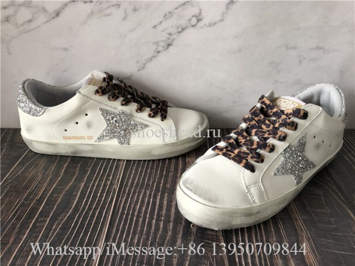 Golden Goose Superstar Croco Glitter Low Top Sneaker