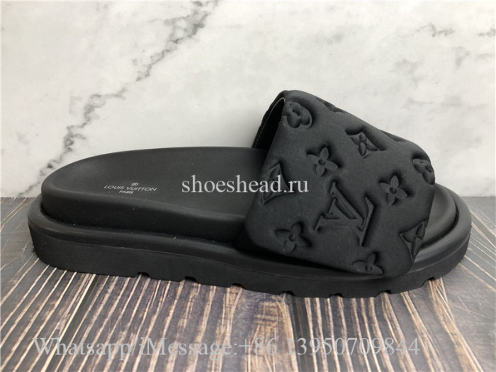 Louis Vuitton Monogram Logo Sandals Black