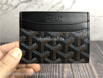 Goyard Black Ine Coated Canvas And Leather Saint Sulpice Card Holder