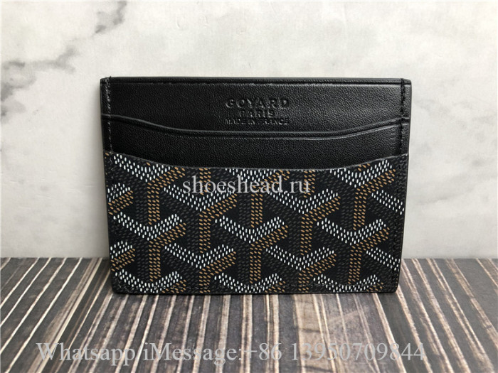 Goyard Black Ine Coated Canvas And Leather Saint Sulpice Card Holder