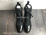 Prada Brushed Leather and Nylon Booties