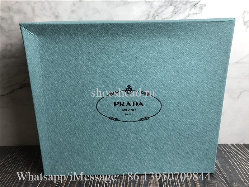 Prada Brushed Leather and Nylon Booties