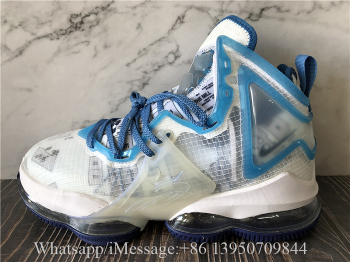 Nike LeBron 19 White And Dutch Blue