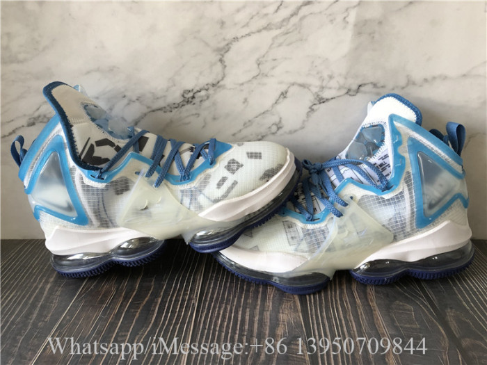 Nike LeBron 19 White And Dutch Blue