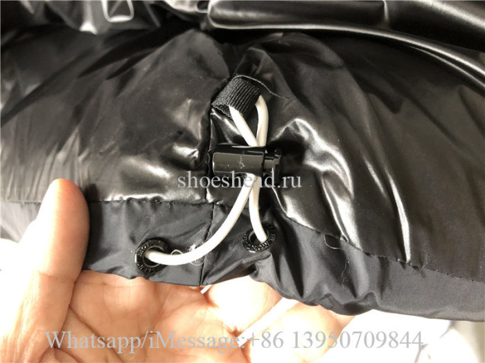 Moncler Black Long Down Jacket With Moncler Logo