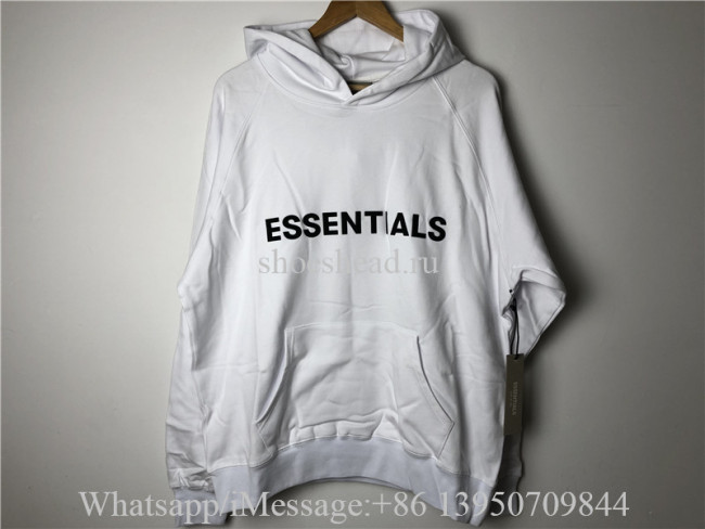 Fear Of God Essential Fog White Hoodie