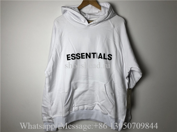 Fear Of God Essential Fog White Hoodie