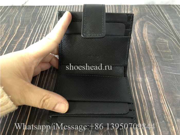 Original Prada Small Logo-plaque Saffiano Leather Wallet