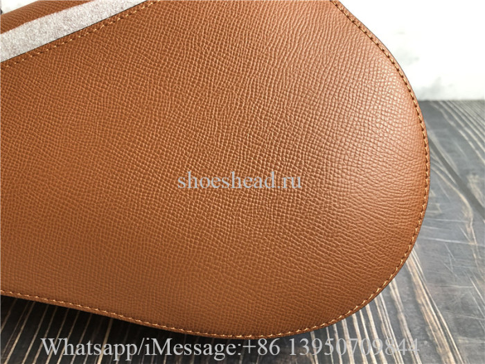 Original Dior Saddle Bag With Strap Cognac-Colored Grained Calfskin