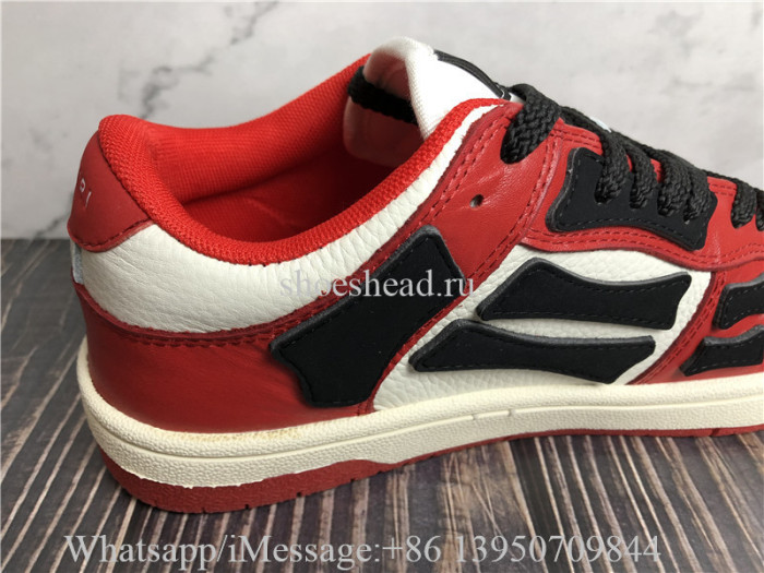 Amiri Skeleton Low Top Sneaker Red White Black