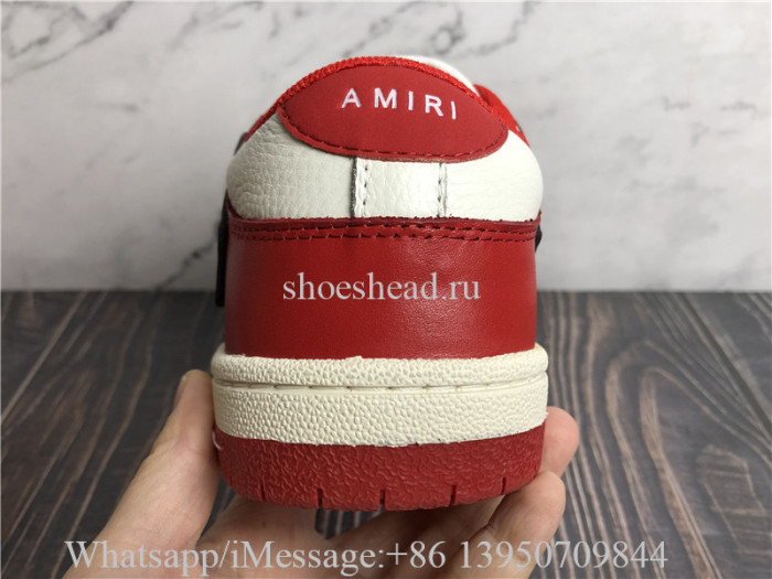 Amiri Skeleton Low Top Sneaker Red White Black