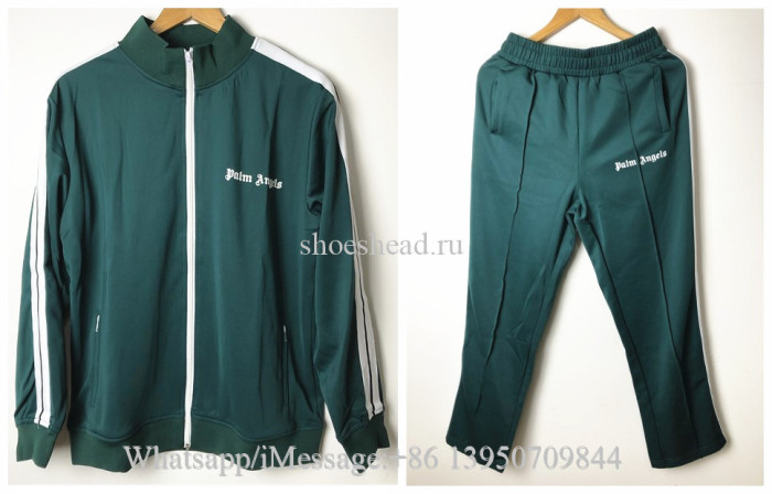 Palm Angels Dark Green Tracksuit Jacket & Pants
