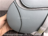 Original Dior Horizon Blue Grained Calfskin Saddle Bag With Strap