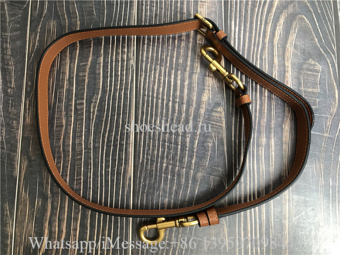 Original Dior Saddle Bag With Strap Cognac-Colored Grained Calfskin