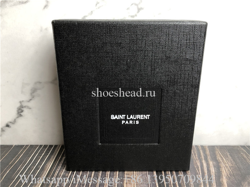 Original Saint Laurent YSL Cassandre Matelasse Small Envelope Wallet Dark Beige