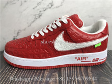 Louis Vuitton x Nike Air Force 1 Off White Red