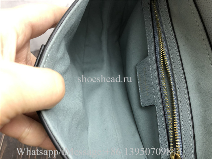 Original Dior Horizon Blue Grained Calfskin Saddle Bag With Strap
