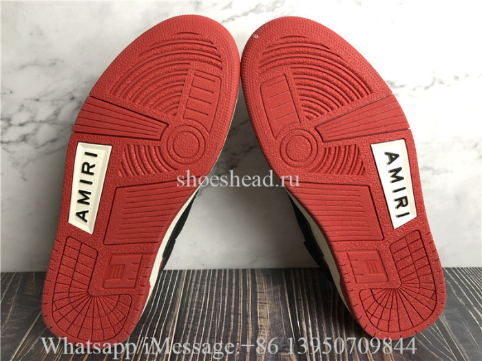 Amiri Skeleton Low Top Sneaker Red White Black