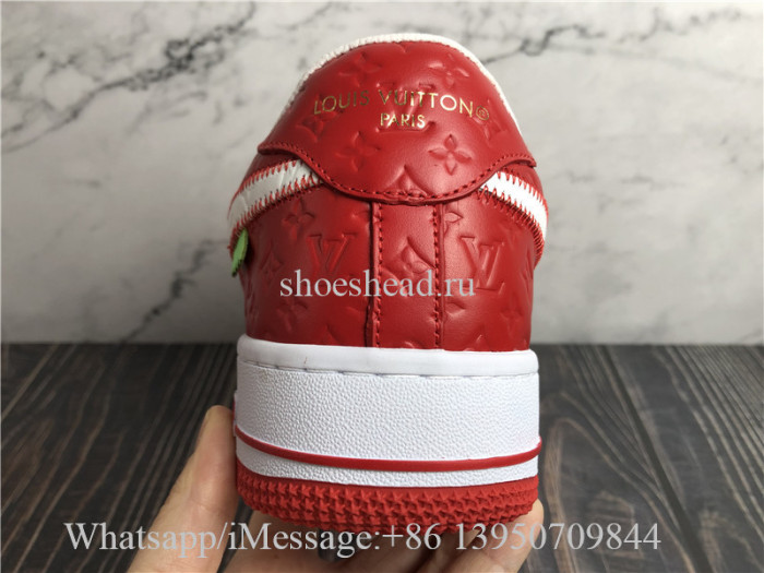Louis Vuitton x Nike Air Force 1 Off White Red