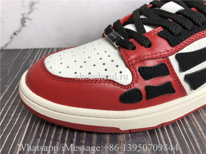 Amiri Skeleton Low Top Sneaker Red White Black
