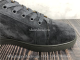 Christian Louboutin Flat Low Top Dark Grey Suede