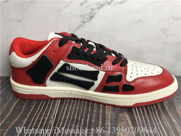 Amiri Skeleton Low Top Sneaker Red White Black