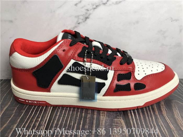 Amiri Skeleton Low Top Sneaker Red White Black