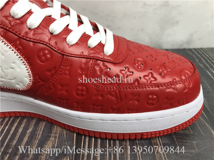 Louis Vuitton x Nike Air Force 1 Off White Red
