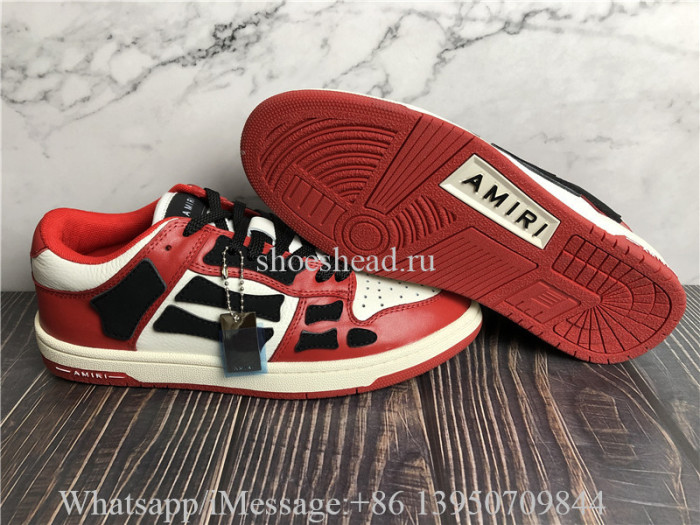 Amiri Skeleton Low Top Sneaker Red White Black