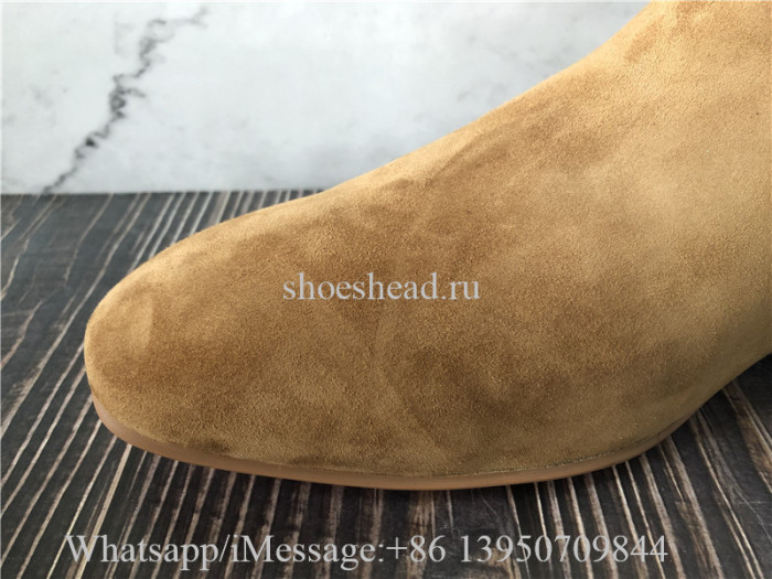 Christian Louboutin High Top Boot Beige Suede