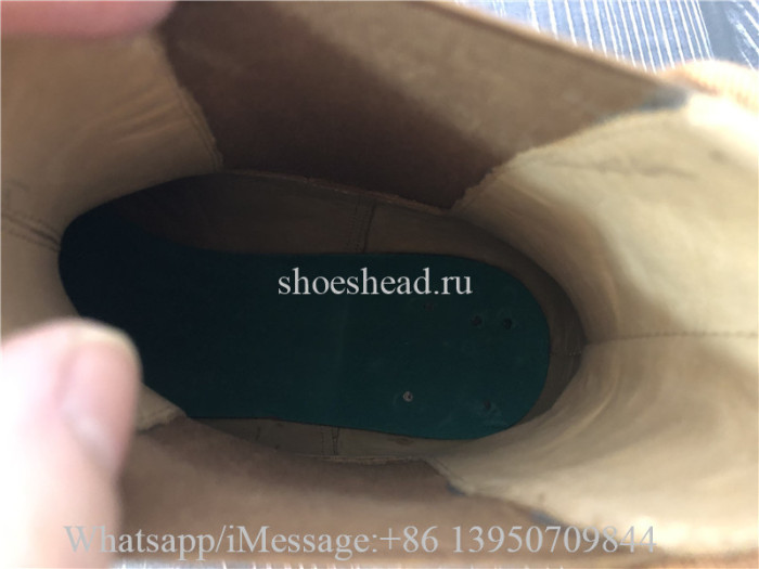 Christian Louboutin High Top Boot Beige Suede