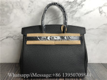 Original Hermes Birkin Bag Black Togo Leather Silver Hardware