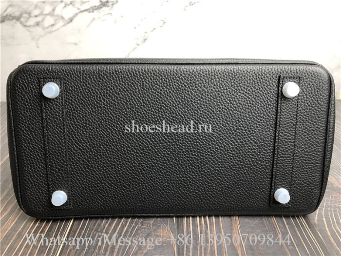 Original Hermes Birkin Bag Black Togo Leather Silver Hardware