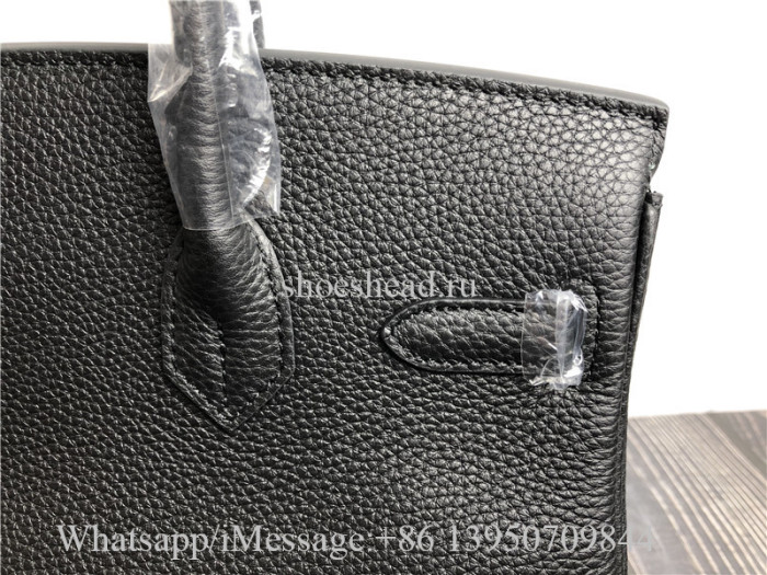 Original Hermes Birkin Bag Black Togo Leather Silver Hardware