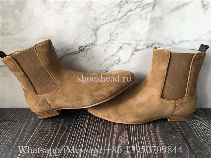 Christian Louboutin High Top Boot Beige Suede