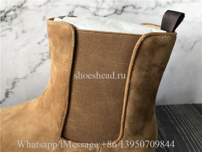 Christian Louboutin High Top Boot Beige Suede