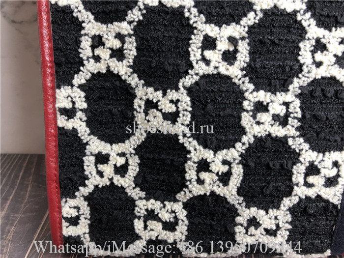 Original Gucci Rajah Large GG Jacquard Tweed Tote Bag