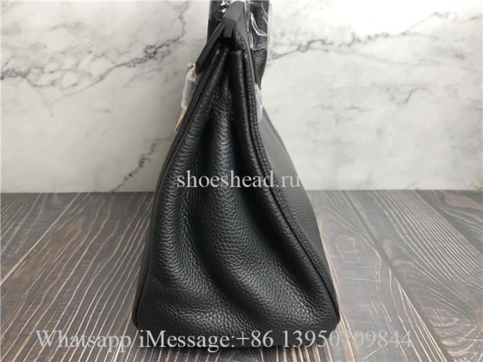 Original Hermes Birkin Bag Black Togo Leather Silver Hardware