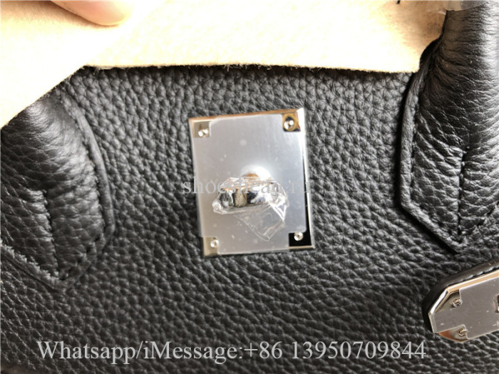 Original Hermes Birkin Bag Black Togo Leather Silver Hardware