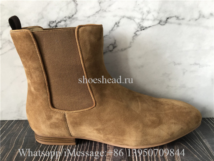 Christian Louboutin High Top Boot Beige Suede